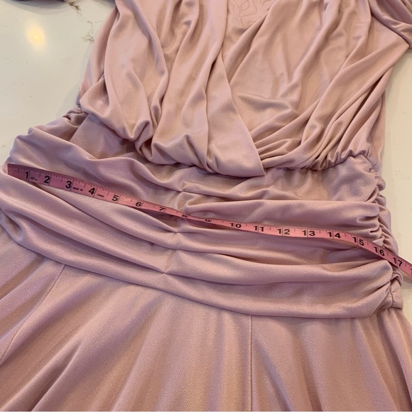 Vintage 60’s Ruched Sleeve Lilac/Pink Blouson Filigree Dress Woman’s Size Large. - Picture 8 of 15